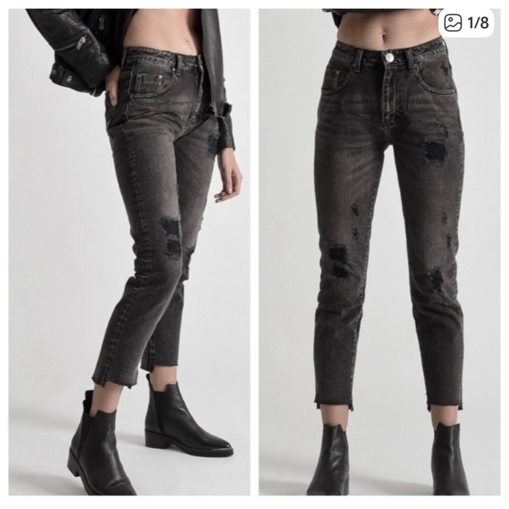 One Teaspoon Awesome Baggies Black High Waist Jeans Size 26